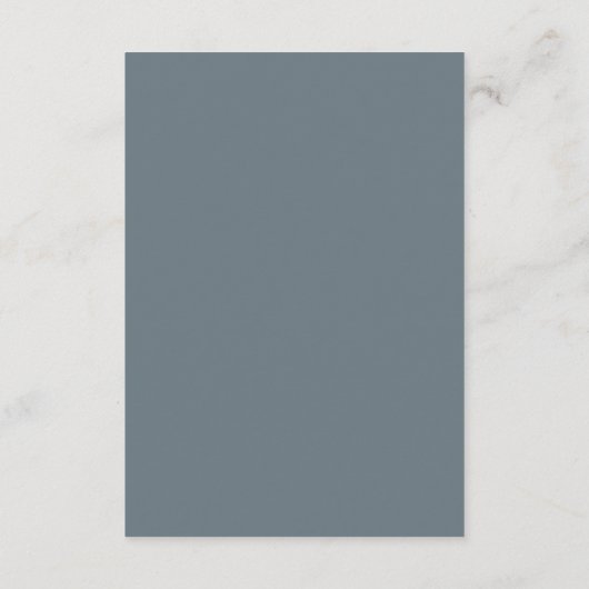 EMELIA QR Code Dusty Blue Minimal Wedding RSVP Informatiekaartje (Achterkant)