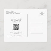 EMELIA Rustic Sage Green Wedding Save the Date Uitnodiging Briefkaart (Achterkant)