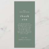 EMELIA Rustieke Natuur Trouwtafel Dank u Kaarten (Voorkant)