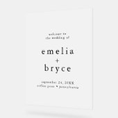 EMELIA Rustique Simple Moderne Boho Mariage Bienve (Angle)