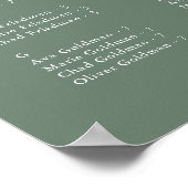 EMELIA Sage Moderne Trouwstoel Grafiek Sjabloon Poster (Hoek)