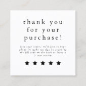 EMELIA Simple Modern Neutral Unique Laat een Revie Vierkante Visitekaartje (Voorkant)