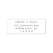 EMELIA Simple Rubber Wedding Retour Adres Stempel (Afrduk)