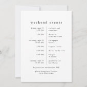 EMELIA Uniek Neutraal Rustiek Bachelorette Weekend Kaart (Achterkant)