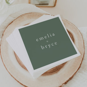 EMELIA Woodland Natuur Rustiek Sage Forest Wedding Servet