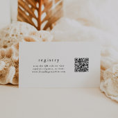 EMELIA Zwart Wit Eenvoudige QR Code Gift Registry Informatiekaartje