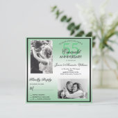 Emerald 55th Wedding Jubileum Dubbele Foto Kaart (Staand voorkant)