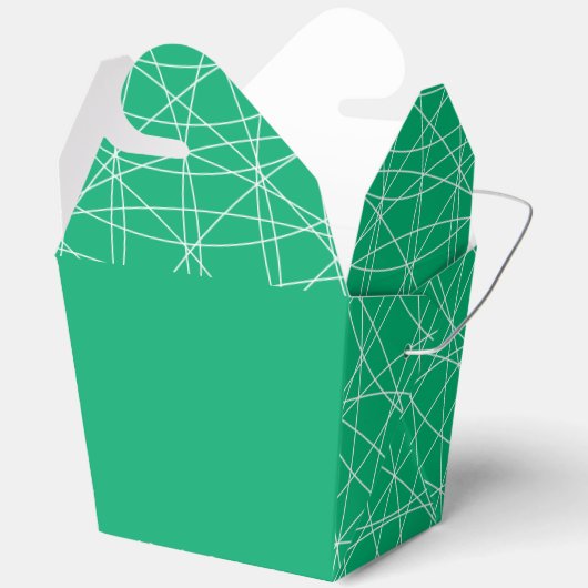 Emerald Abstract Line Art Favoriet Box – Bedankdoosjes (Open)