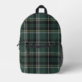 Emerald Academic Plaid Bedrukte Rugzak