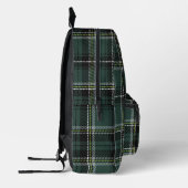 Emerald Academic Plaid Bedrukte Rugzak (Links)