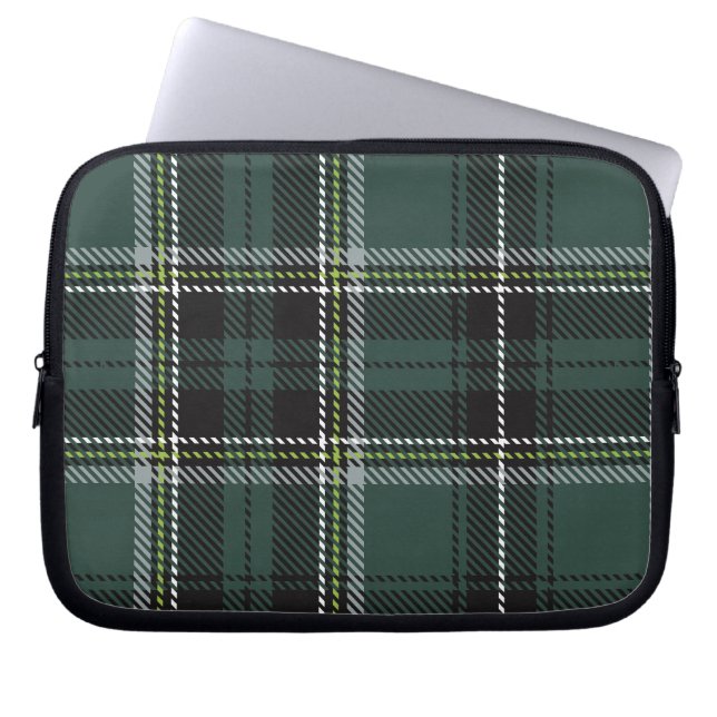 Emerald Academic Plaid Laptop Sleeve (Voorkant)