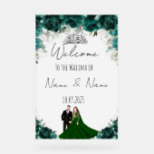 Emerald acryl bruiloft teken acryl bord (Voorkant)