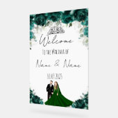 Emerald acryl bruiloft teken acryl bord (Hoek)