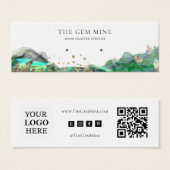 Emerald Agate Earring Mini Display Business Card (Devant & derrière)
