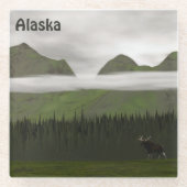 Emerald Alaska Glazen Onderzetter (Voorkant)
