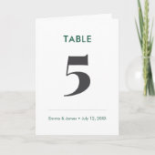Emerald Ampersand | Numéro de Table (Plié) (Devant)