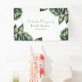 Emerald and Gold Wedding Bridal Shower Spandoek (Insitu)