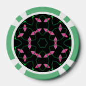Emerald and Pink Kaleidoscope Poker Chips (Achterkant)