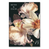 Emerald Antiek Vintage Wedding Table Numbers Kaart (Achterkant)