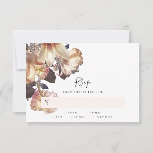 Emerald Antique Vintage Wedding Carte RSVP (Devant)