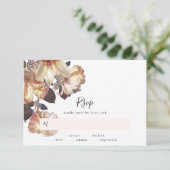 Emerald Antique Vintage Wedding Carte RSVP (Debout devant)