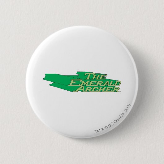 Emerald Archer Logo Ronde Button 5,7 Cm (Voorkant)
