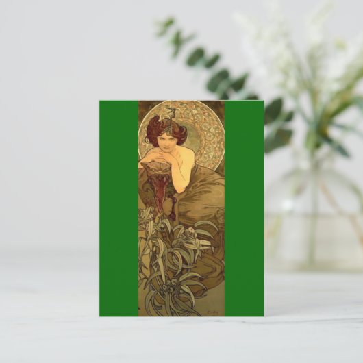Emerald - Art Nouveau Briefkaart (Staand voorkant)