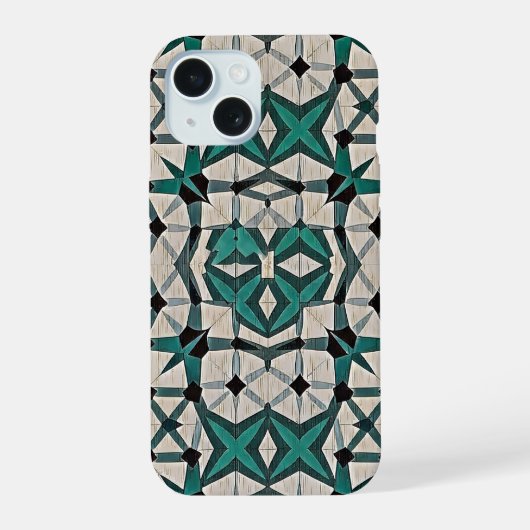 Emerald axis abstract geometric pattern 1284 (Verso)