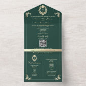 Emerald Baroque QR All-in-One Program Invite (À l'intérieur)