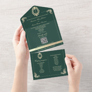 Emerald Baroque QR All-in-One Program Uitnodiging