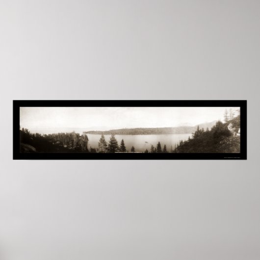 Emerald Bay Lake Tahoe Foto 1906 Poster (Voorkant)