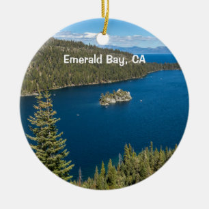 Emerald Bay met Lake Tahoe Keramisch Ornament