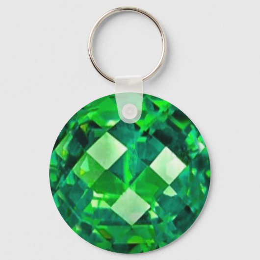 EMERALD BIRTHSTONE GEM SLEUTELHANGER (Voorkant)