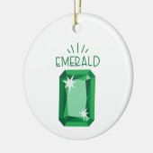 Emerald Birthstone Keramisch Ornament (Links)