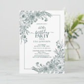  Emerald Bloemenlijn Art 60e Verjaardag Kaart (Staand voorkant)