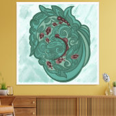 Emerald Blossoms Canvas Afdruk (Insitu (Woonkamer))