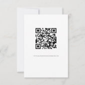 Emerald Blush Bloemen Script QR Code Trouwen RSVP Kaartje (Achterkant)