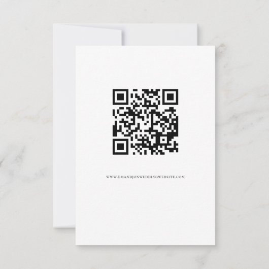 Emerald Blush Florals Script QR Code Wedding RSVP (Dos)