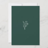 Emerald Boho Minimalist Botanicals Wedding Save The Date (Achterkant)