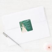Emerald Bride Vrijgezellenfeest Vierkante Sticker (Envelop)
