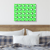 Emerald, Bright Green Canvas Afdruk (Insitu (Slaapkamer))