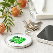 Emerald, Bright Green Sleutelhanger (Zijkant)