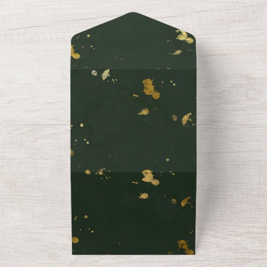 Emerald Canyon Roos Weddenschap in één uitnodiging (Buitenkant)