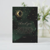 Emerald Celestial Quinceanera bedankkaart (Staand voorkant)