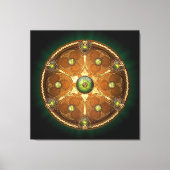Emerald Celtic Chieftain's Shield Canvas Afdruk (Voorkant)