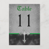 Emerald Celtic Cross Table Number Briefkaart (Voorkant)