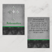 Emerald Celtic Cross Zwart, Grijze behuizing Kaart (Voorkant / Achterkant)