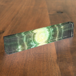 Emerald Chaos Clock, Steampunk Spellshape Fractal Naambordje