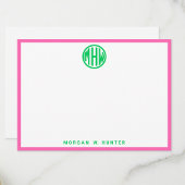 Emerald Circle Monogram Font #5DS DIY BG Hot Pink Bedankkaart