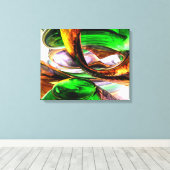 Emerald City Abstract Canvas Afdruk (Insitu (Houten vloer))